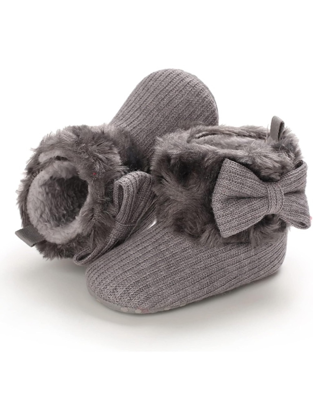 New Faux Fur Baby Booties